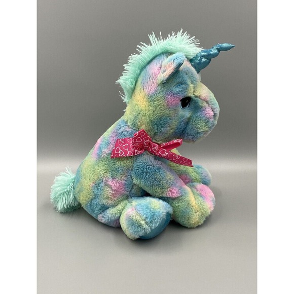 15” Blue Tie Dye Unicorn Plush Stuffed Animal Toy Excite USA - Picture 2 of 7
